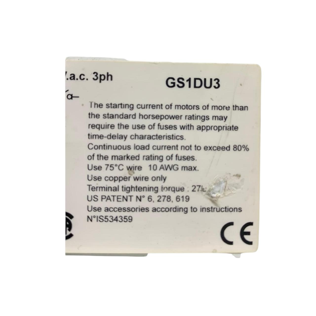 Schneider Electric Gs1du3 interruptor seccionador fusible