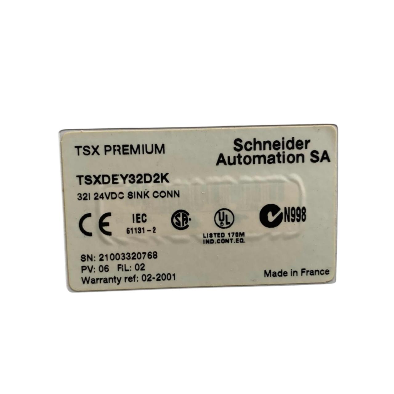 Schneider Automation Tsxdey32d2k MODULO DE ENTRADAS DIGITALES