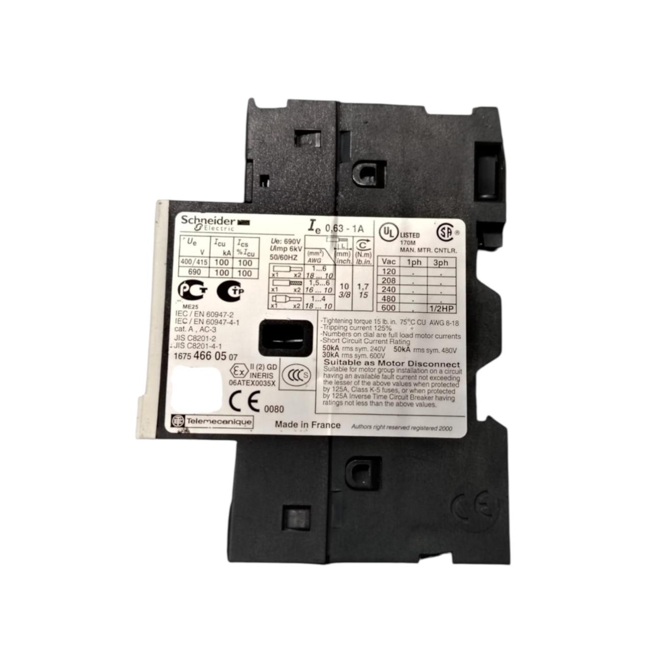 Schneider Electric Gv2me05 guardamotor termomagnético