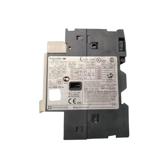 Schneider Electric Gv2me03 guardamotor manual termomagnético