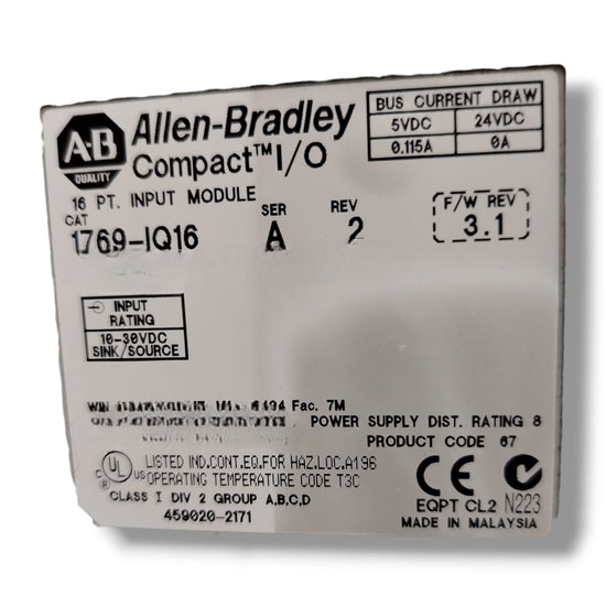 ALLEN BRADLEY 1769-IQ16 SER A REV2