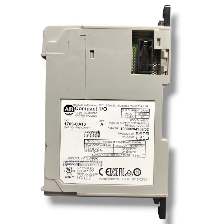 ALLEN BRADLEY 1769-OA16 MODULO DE SALIAS CON DETALLE