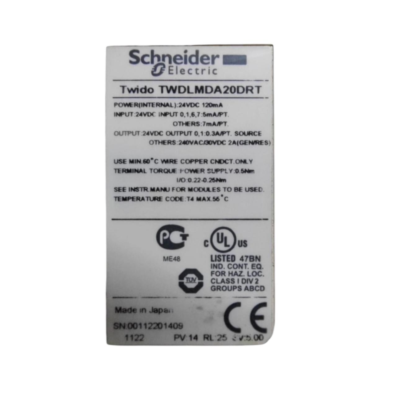 Schneider Electric Twdlmda20drt controlador base modular PLC