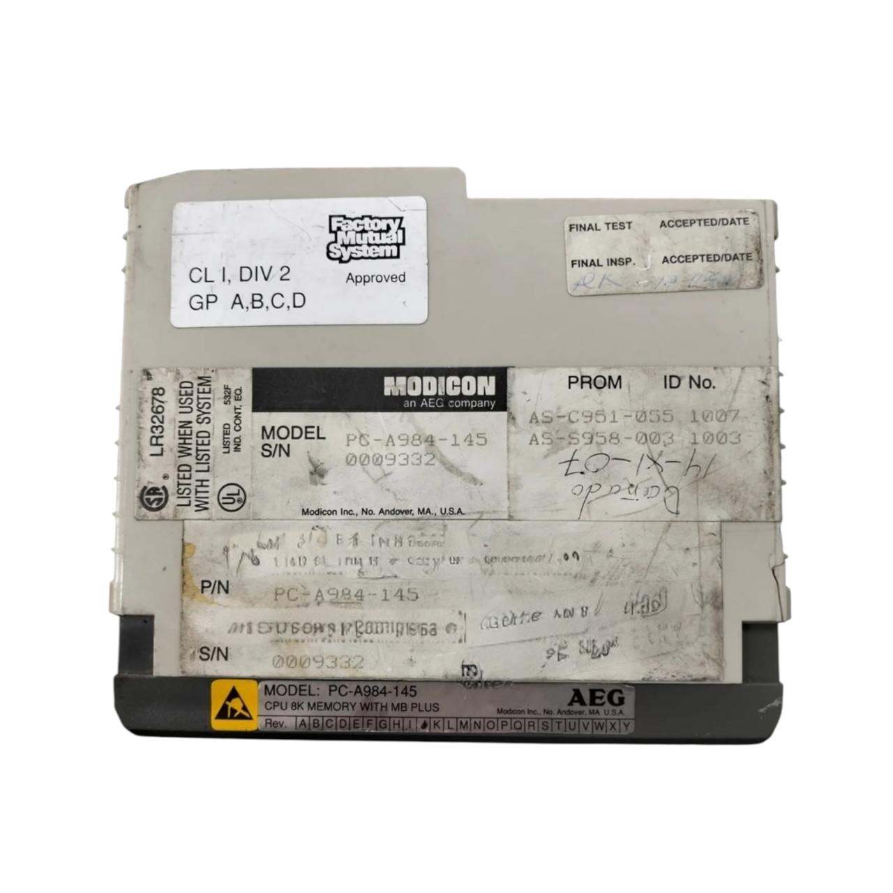 Modicon Pc-a984-145 módulo CPU