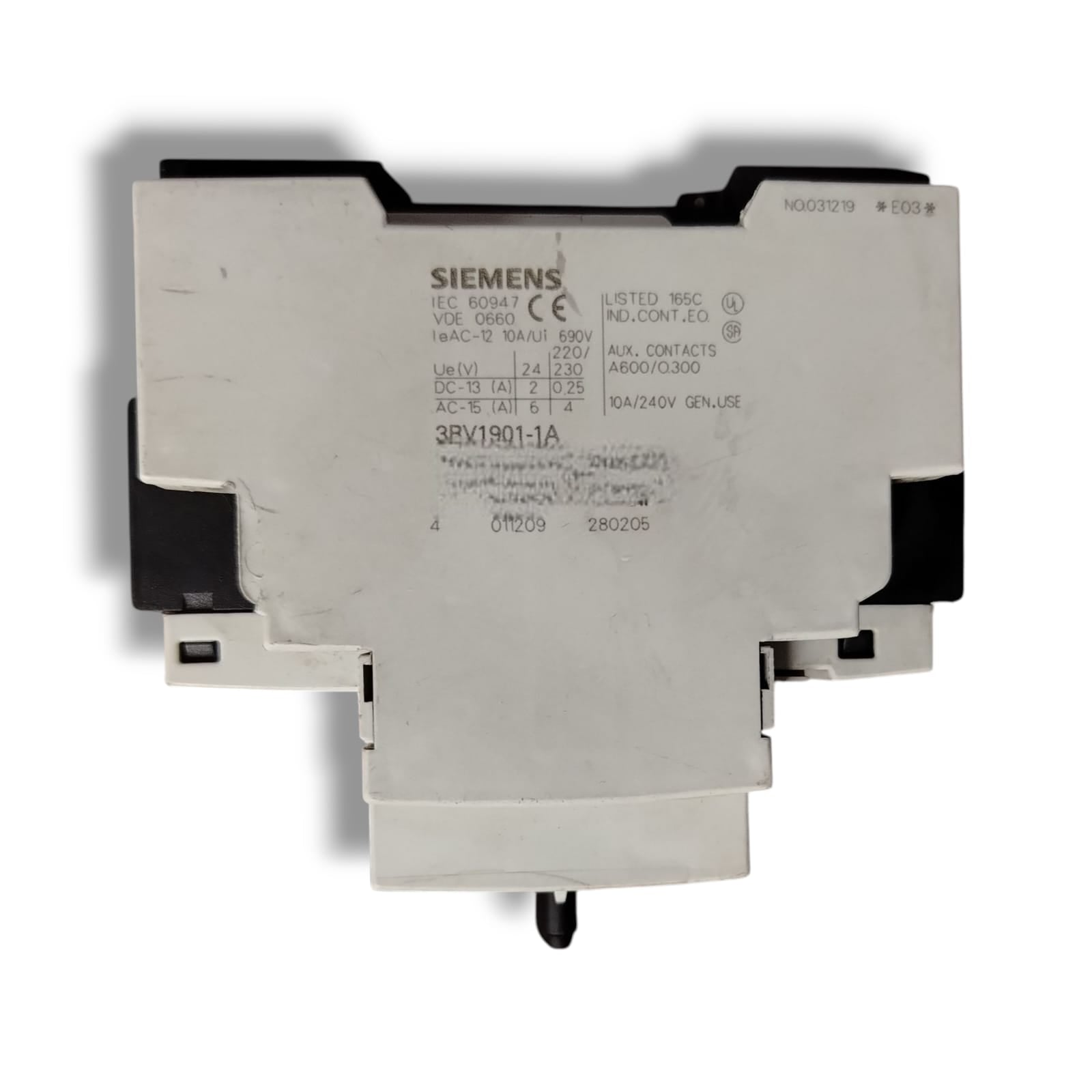 SIEMENS 3rv1021-1ka10+3RV1901-1A INTERRUPTOR CON DETALLE