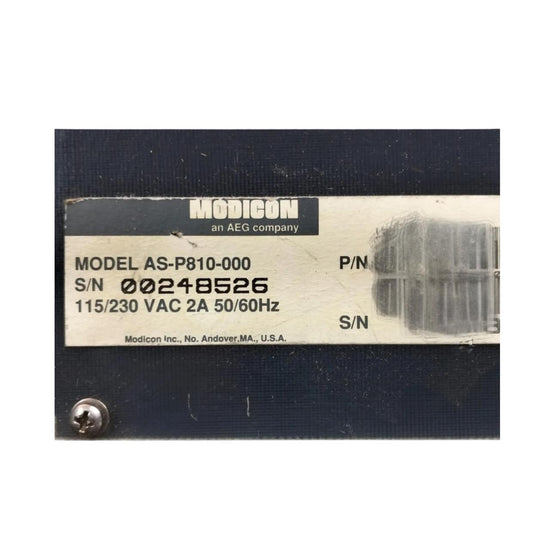 Modicon As-p810-000 fuente de alimentación