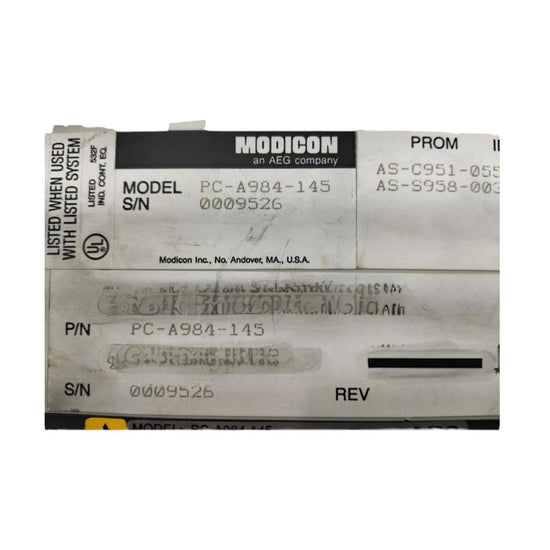 Modicon Pc-a984-145 módulo CPU Con Detalle