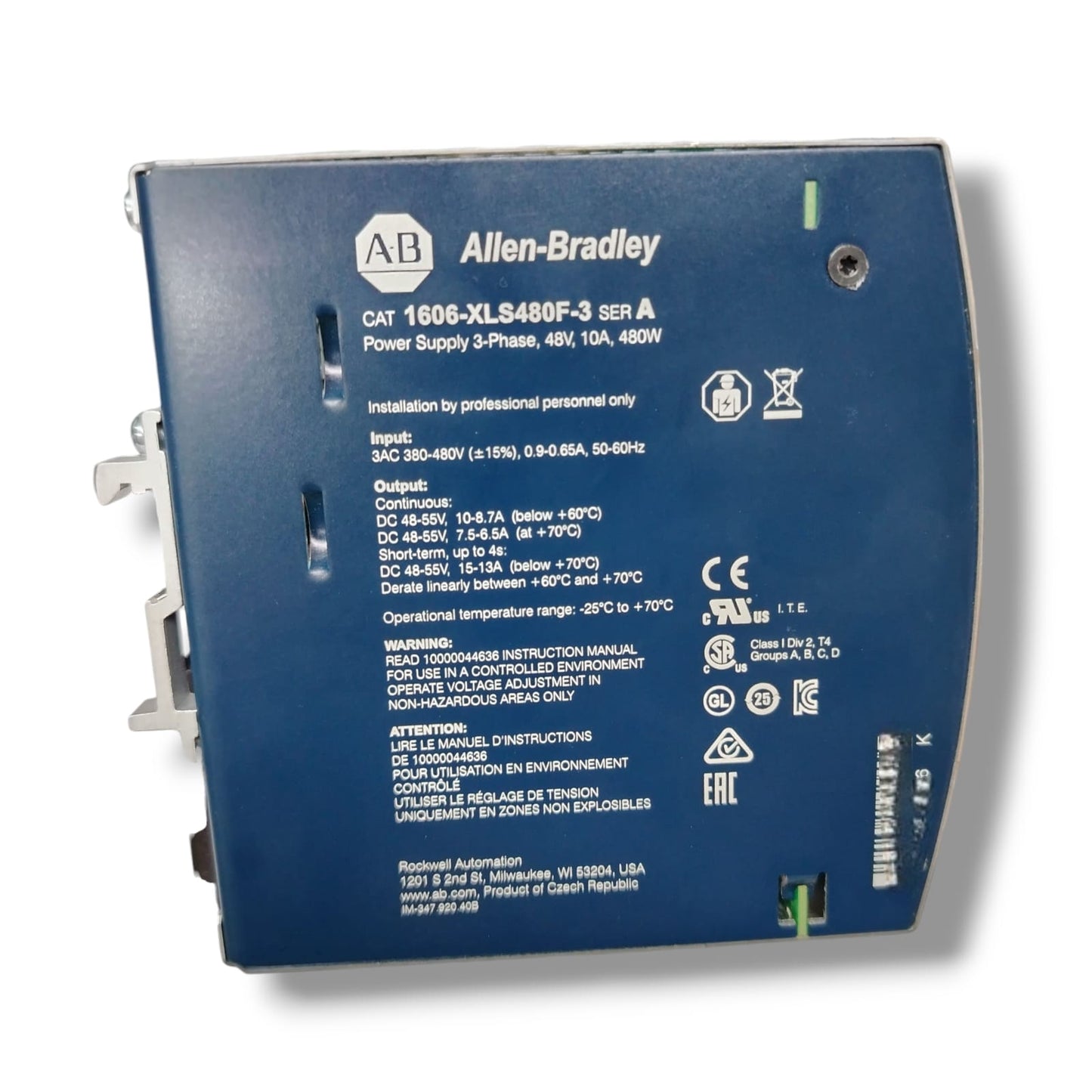 ALLEN BRADLEY 1606-XLS480F-3 SER A FUENTE DE ALIMENTACION