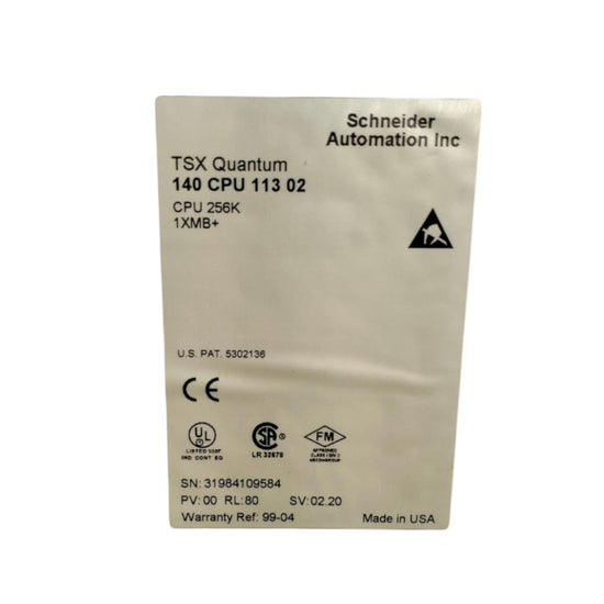 Schneider 140 Cpu 113 02 Cpu 256k módulo CPU Con Detalle