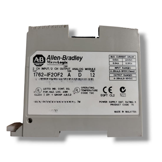 ALLEN BRADLEY 1762-IF2OF2 SER A  MODULO DE ENTRADAS Y SALIDAS