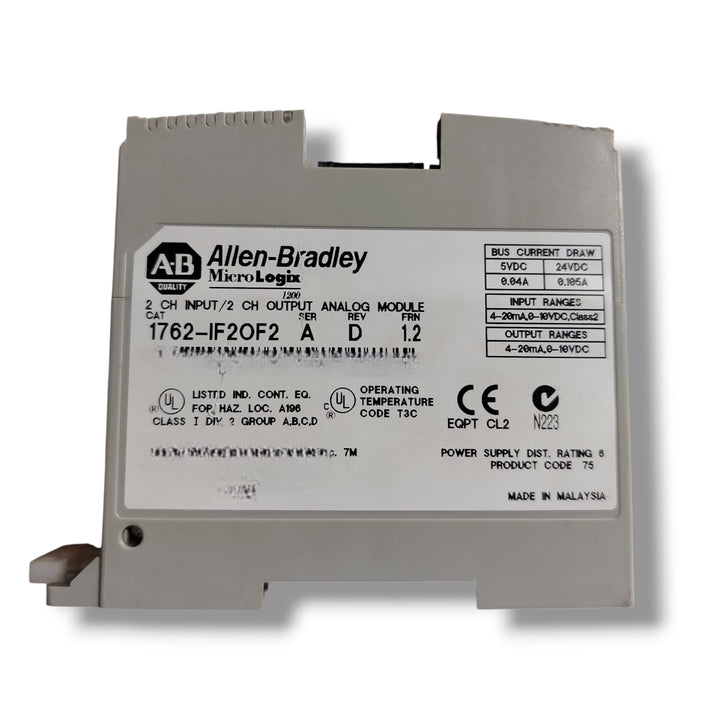 ALLEN BRADLEY 1762-IF2OF2 SER A  MODULO DE ENTRADAS Y SALIDAS