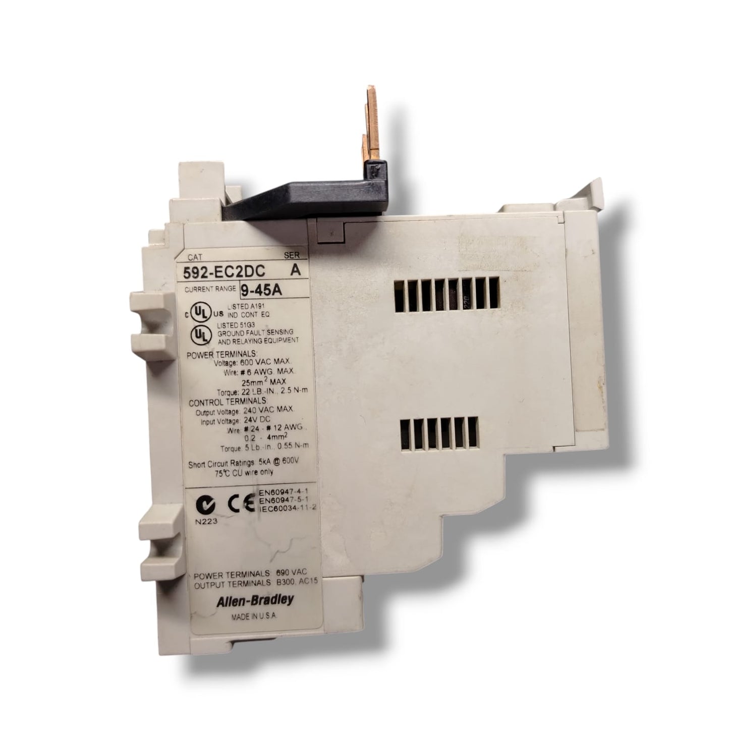 ALLEN BRADLEY 592-EC2DC SER A RELÉ
