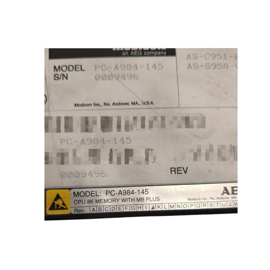 Schneider Electric Pc-a984-145 unidad CPU Con Detalle