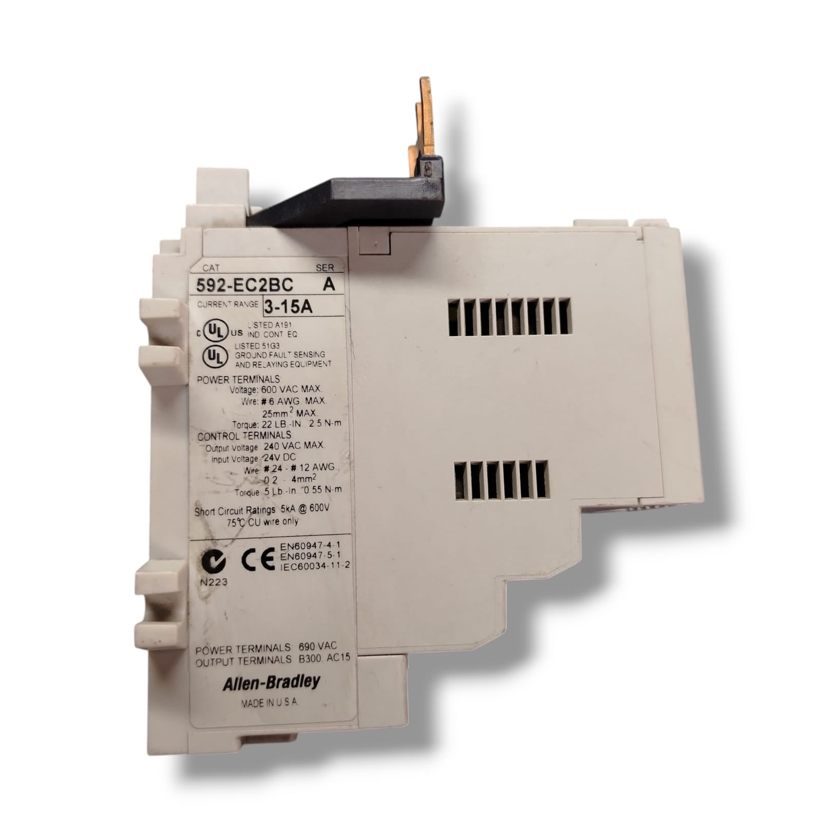 ALLEN BRADLEY 592-EC2BC SER A RELÉ