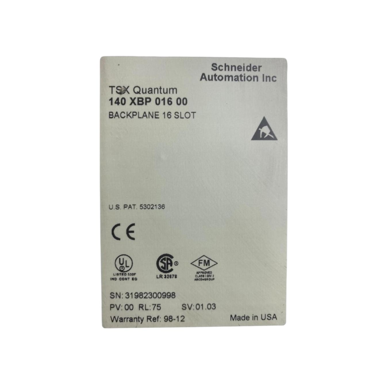 Schneider 140 Xbp 016 00 backplane/rack