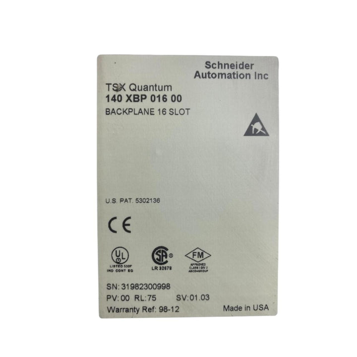 Schneider 140 Xbp 016 00 backplane/rack