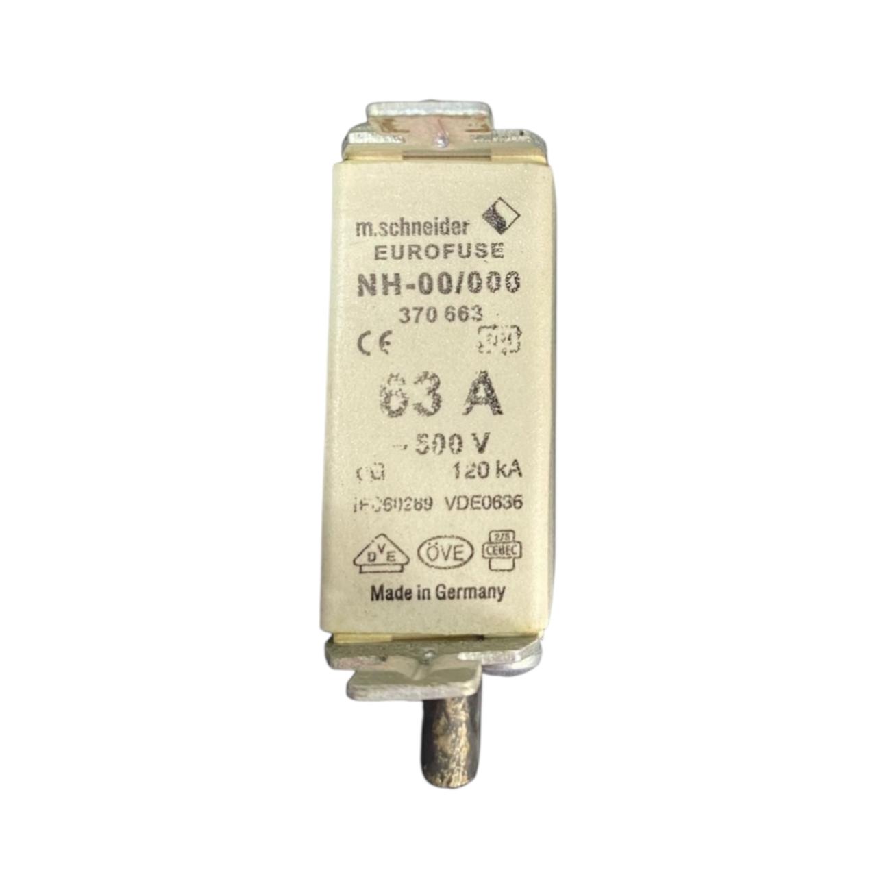 Schneider Nh-00/000 63a fusible de cuchilla