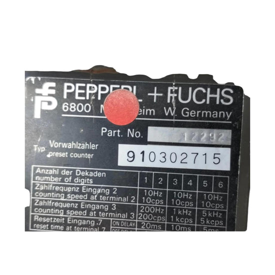 Pepperl + Fuchs Kcx-4dm-v contador electrónico