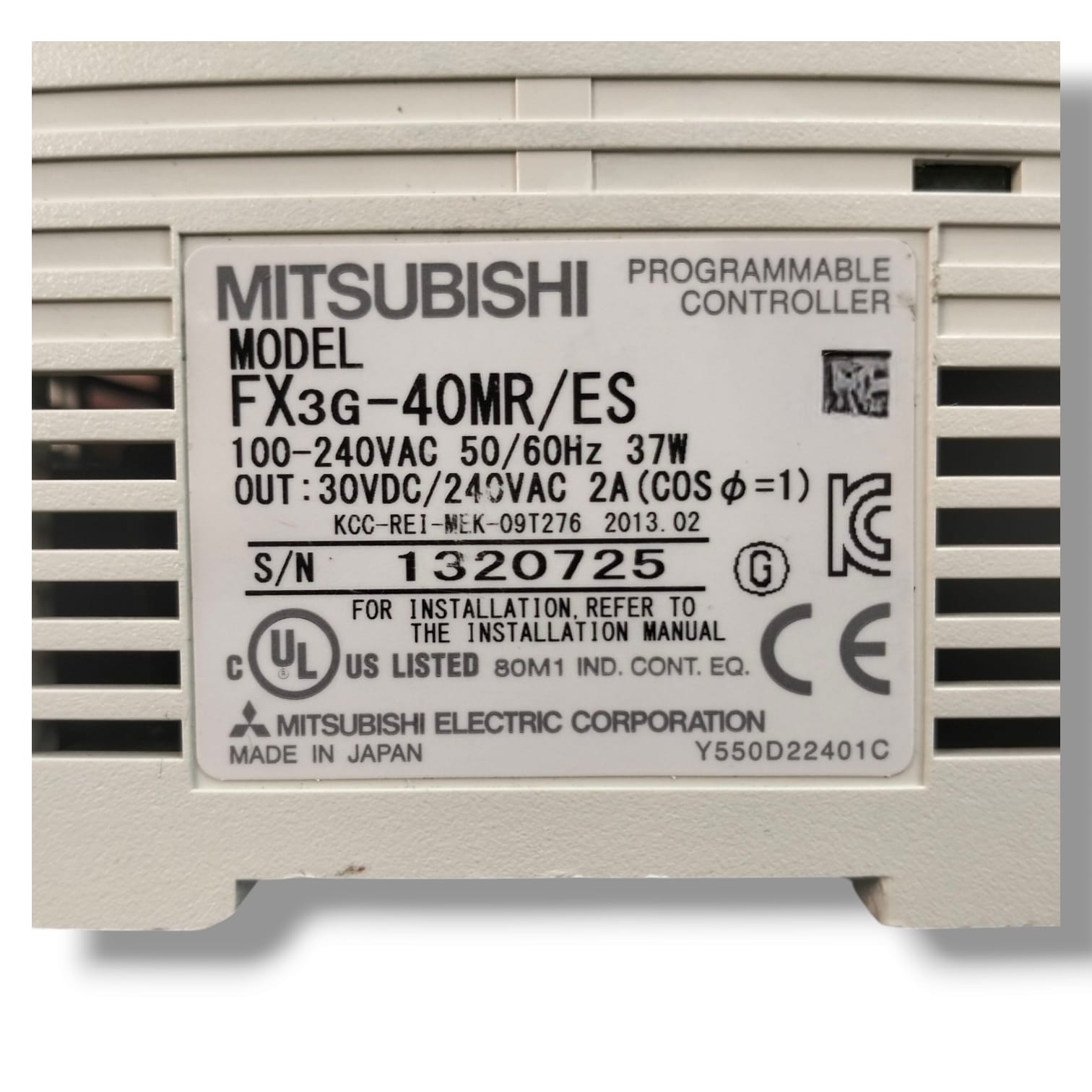 MITSUBISHI FX3G-40MR/ES PLC
