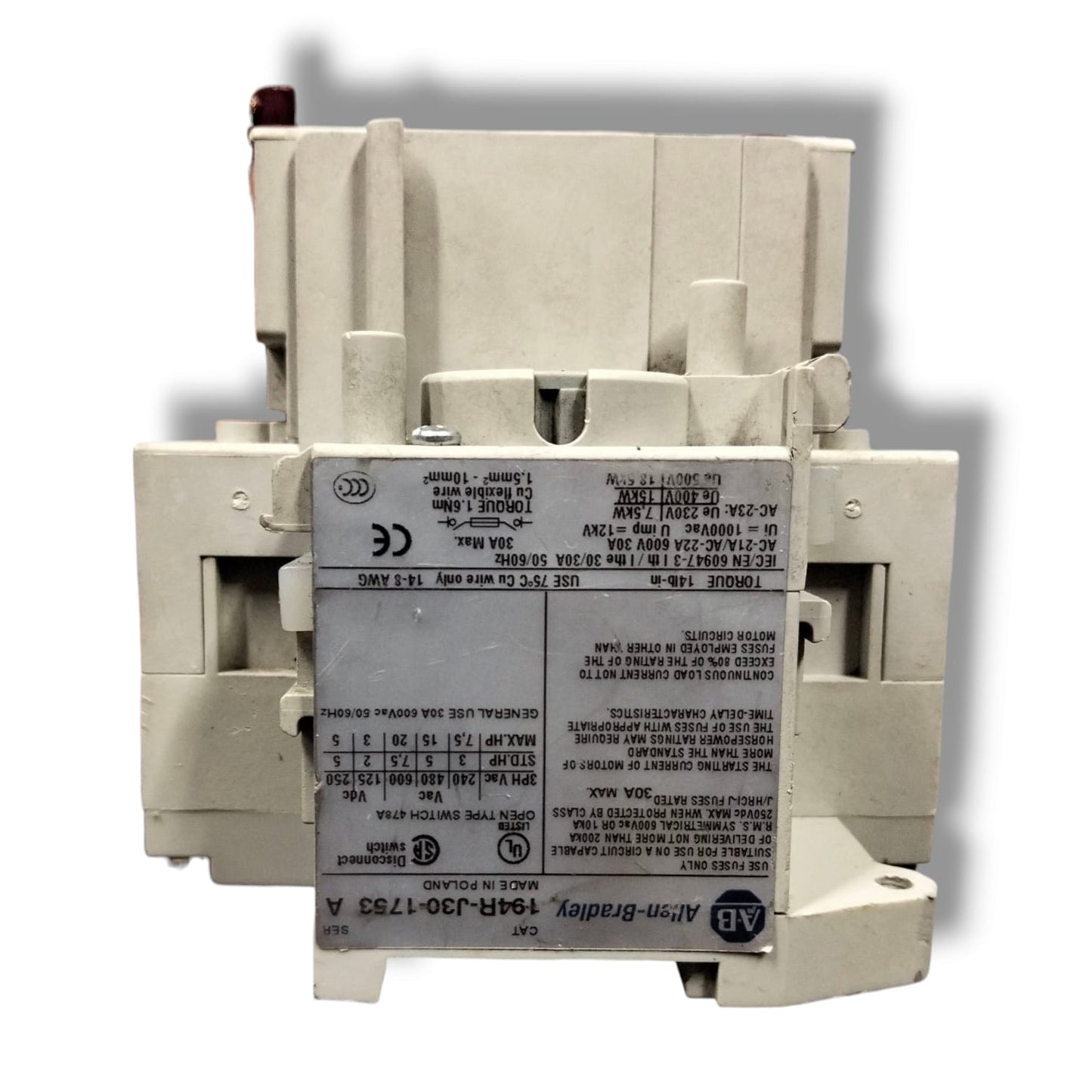ALLEN BRADLEY 194R-J30-1753 INTERRUPTOR DE DESCONEXIÓN