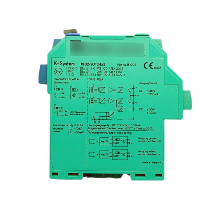 Pepperl + Fuchs Kfd2-sot2-ex2 K-system barrera aisladora de señales digitales