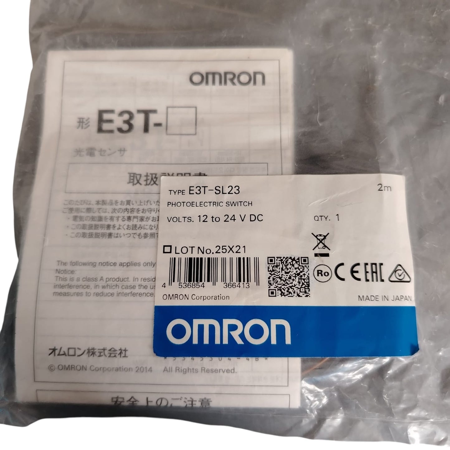 OMRON E3T-SL23  SENSOR FOTOELECTRICO