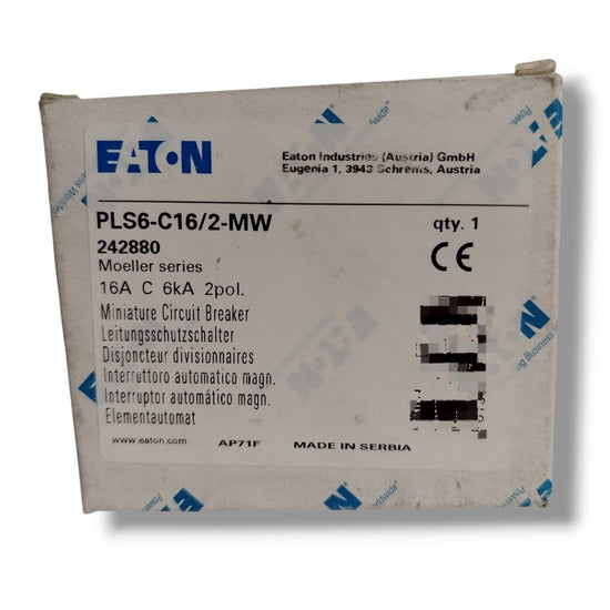 EATON PLS6-C16/2-MW INTERRUPTOR TERMOMAGNETICO 2 POLOS