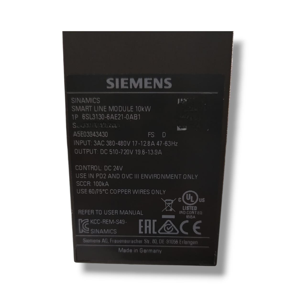 SIEMENS 6SL3130-6AE21-0AB1