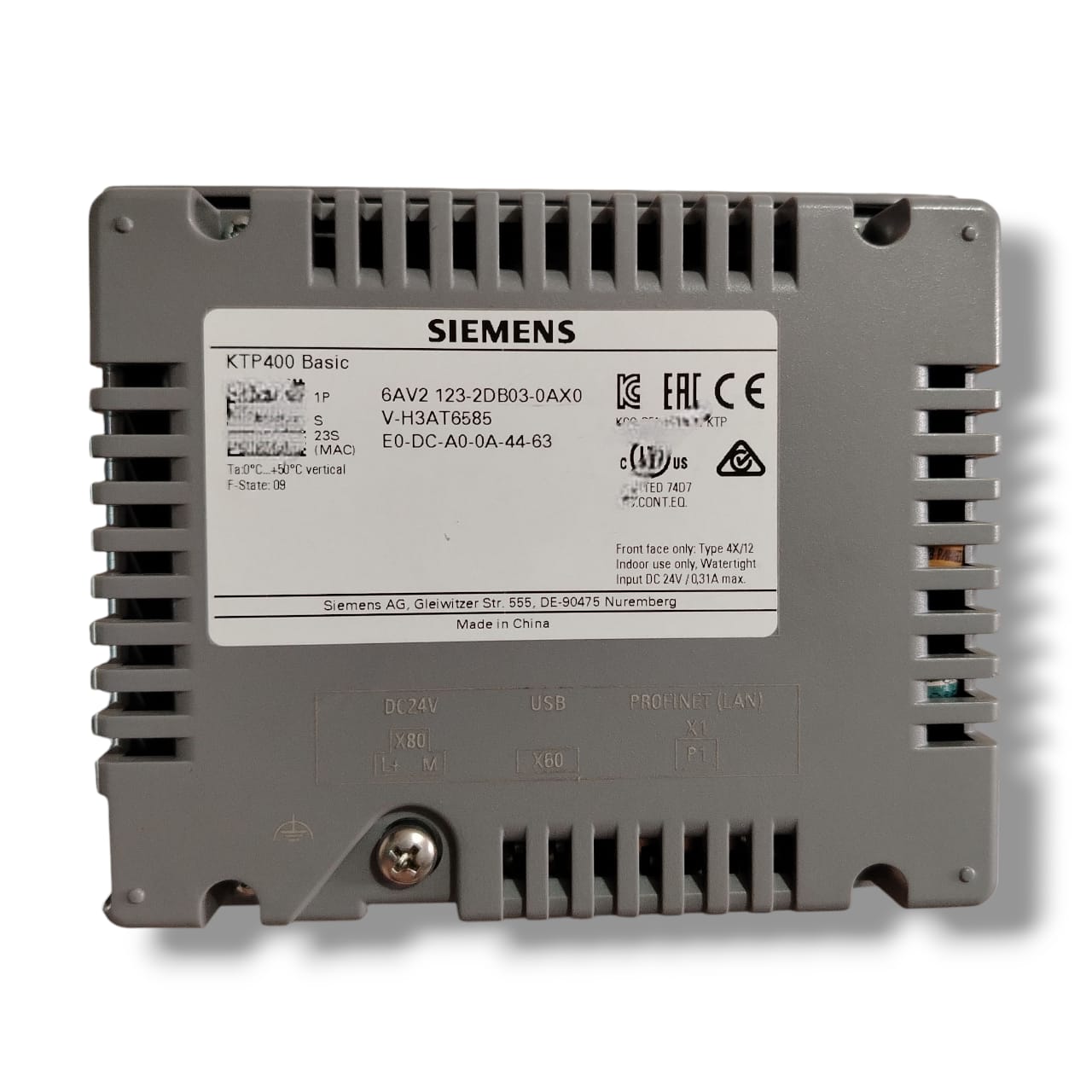 SIEMENS 6AV2123-2DB03-0AX0 PANEL HMI