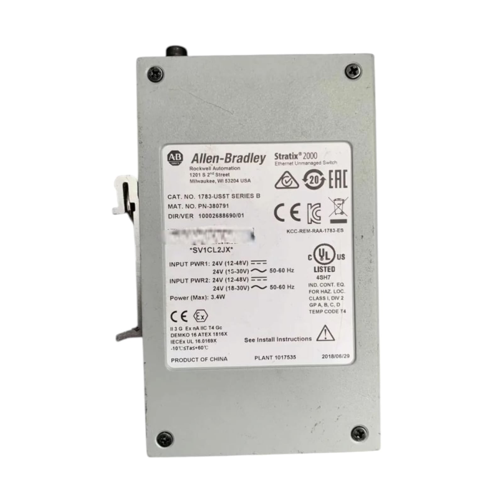 Allen Bradley 1783-us5t Ser.b switch Ethernet