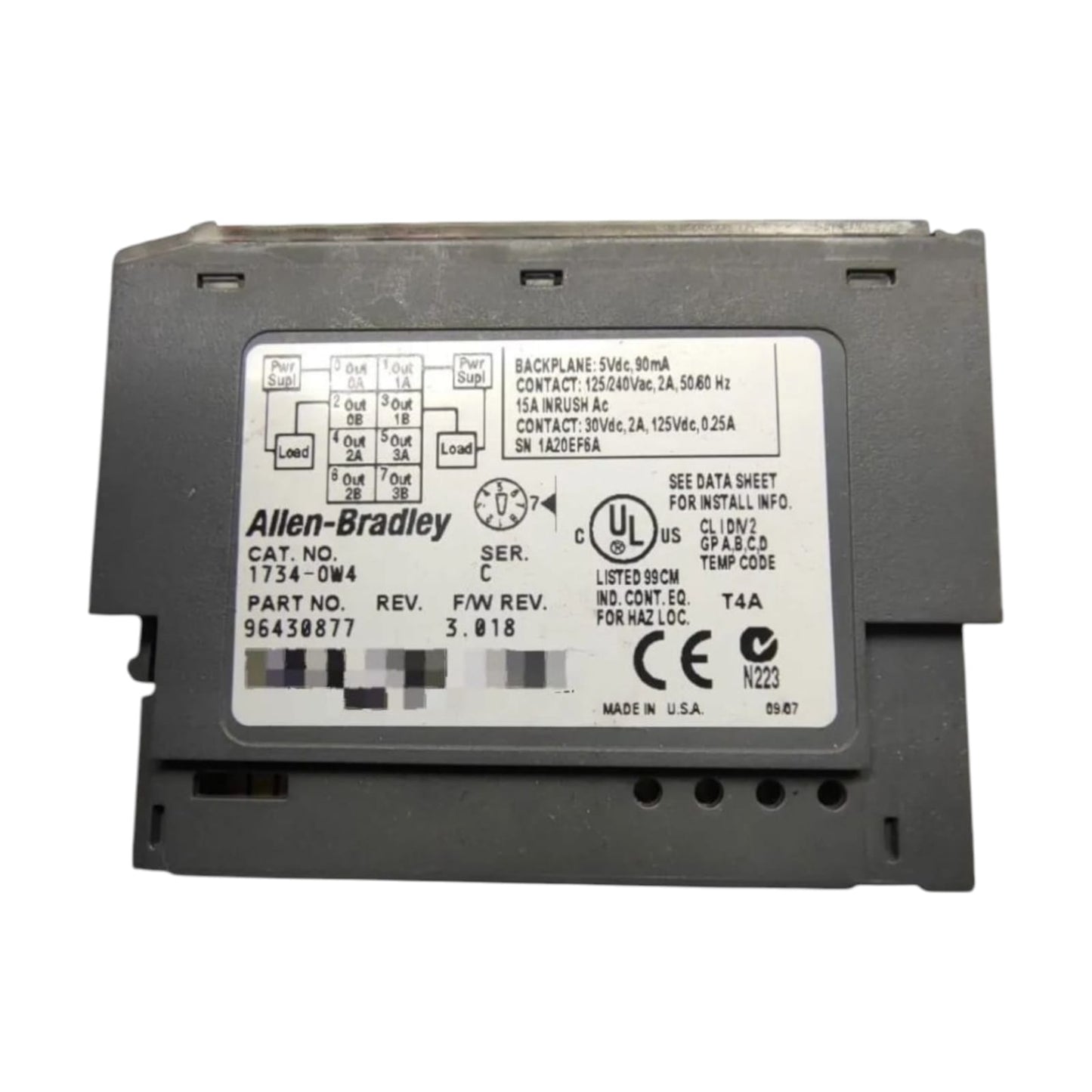 Allen Bradley 1734-ow4 módulo de salidas digitales