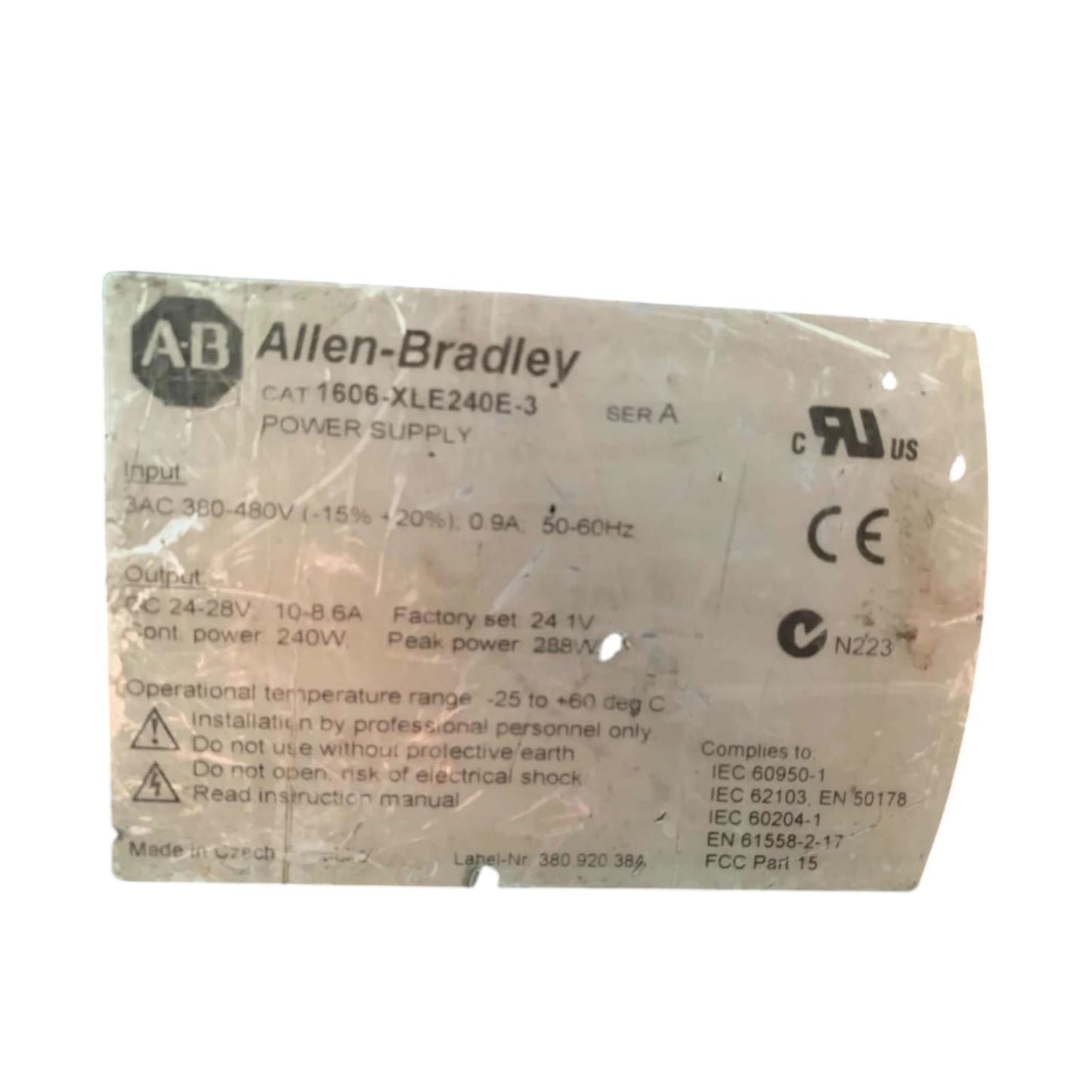 Allen Bradley 1606-xle240e-3 fuente de alimentación