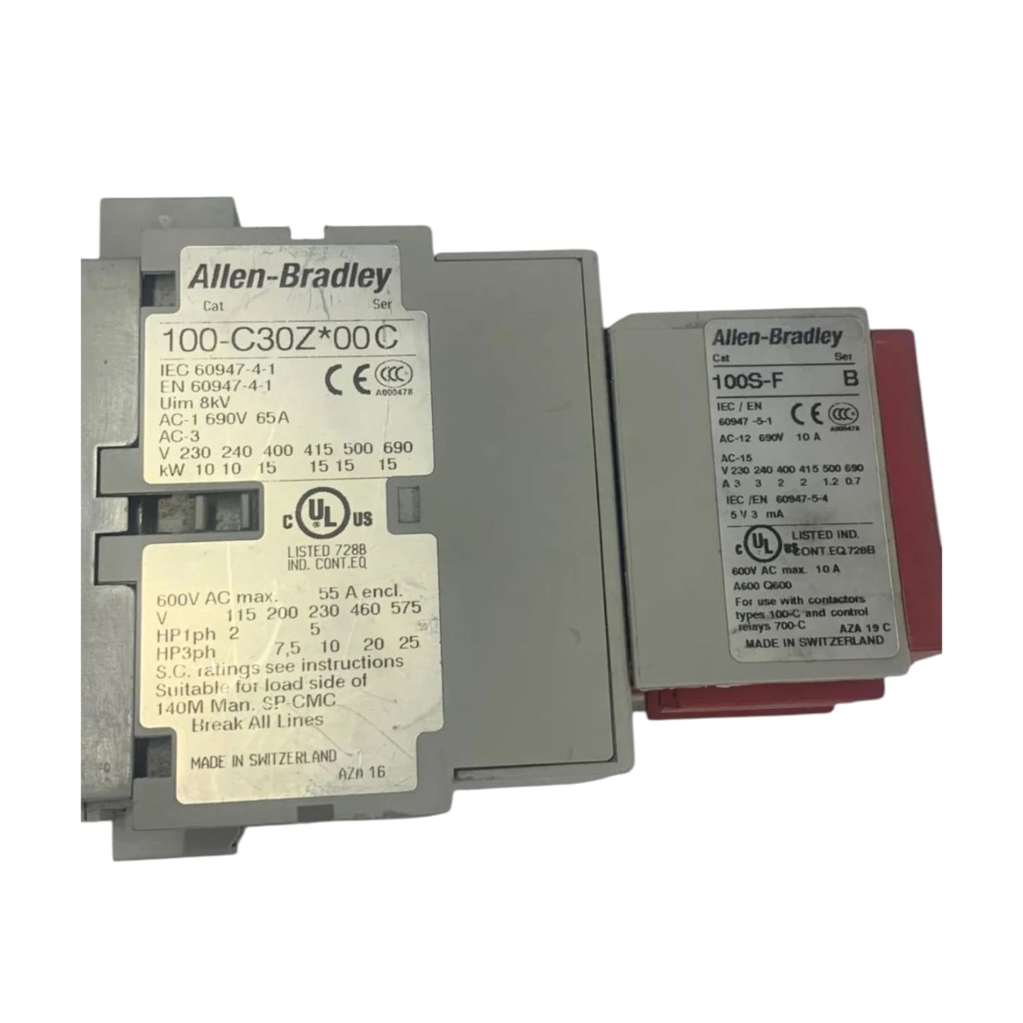 Allen Bradley 100-c30z*00+100s-f contactor de seguridad