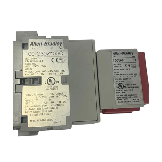 Allen Bradley 100-c30z*00+100s-f contactor de seguridad