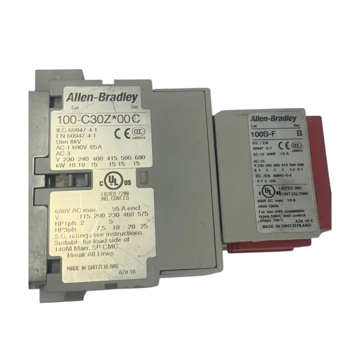 Allen Bradley 100-c30z*00+100s-f contactor de seguridad