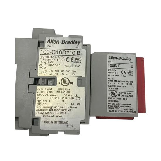 Allen Bradley 100-c16d*10+100s-f Ser B contactor de seguridad