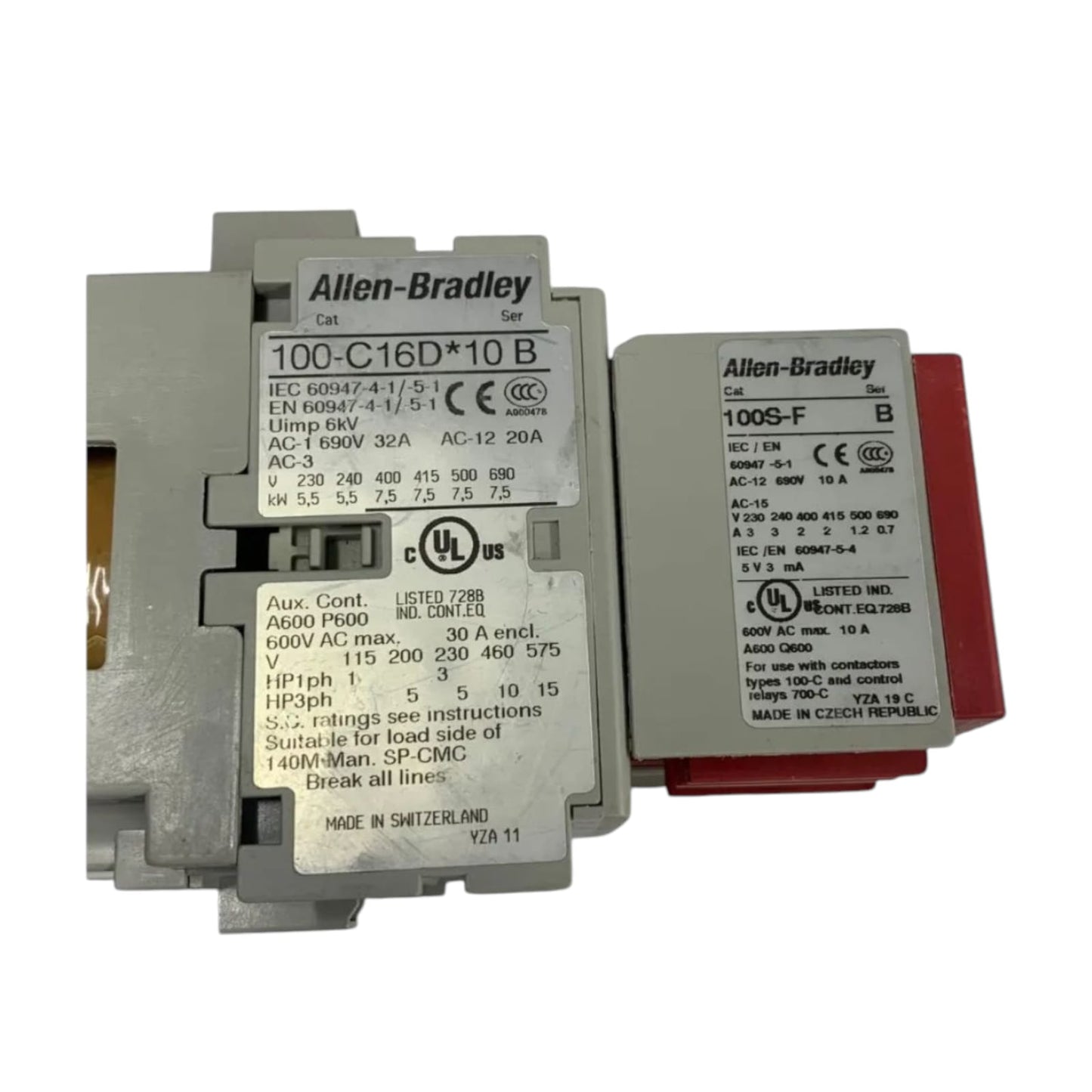 Allen Bradley 100-c16d*10+100s-f Con Detalle Ser B contactor de seguridad