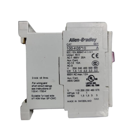Allen Bradley 100-k05*10 Ser A contactor miniatura