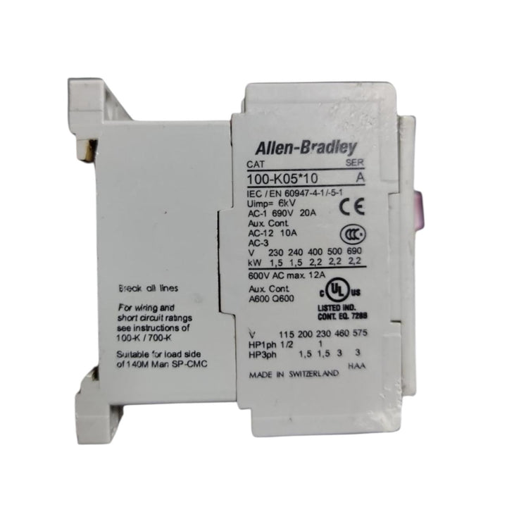 Allen Bradley 100-k05*10 Ser A contactor miniatura