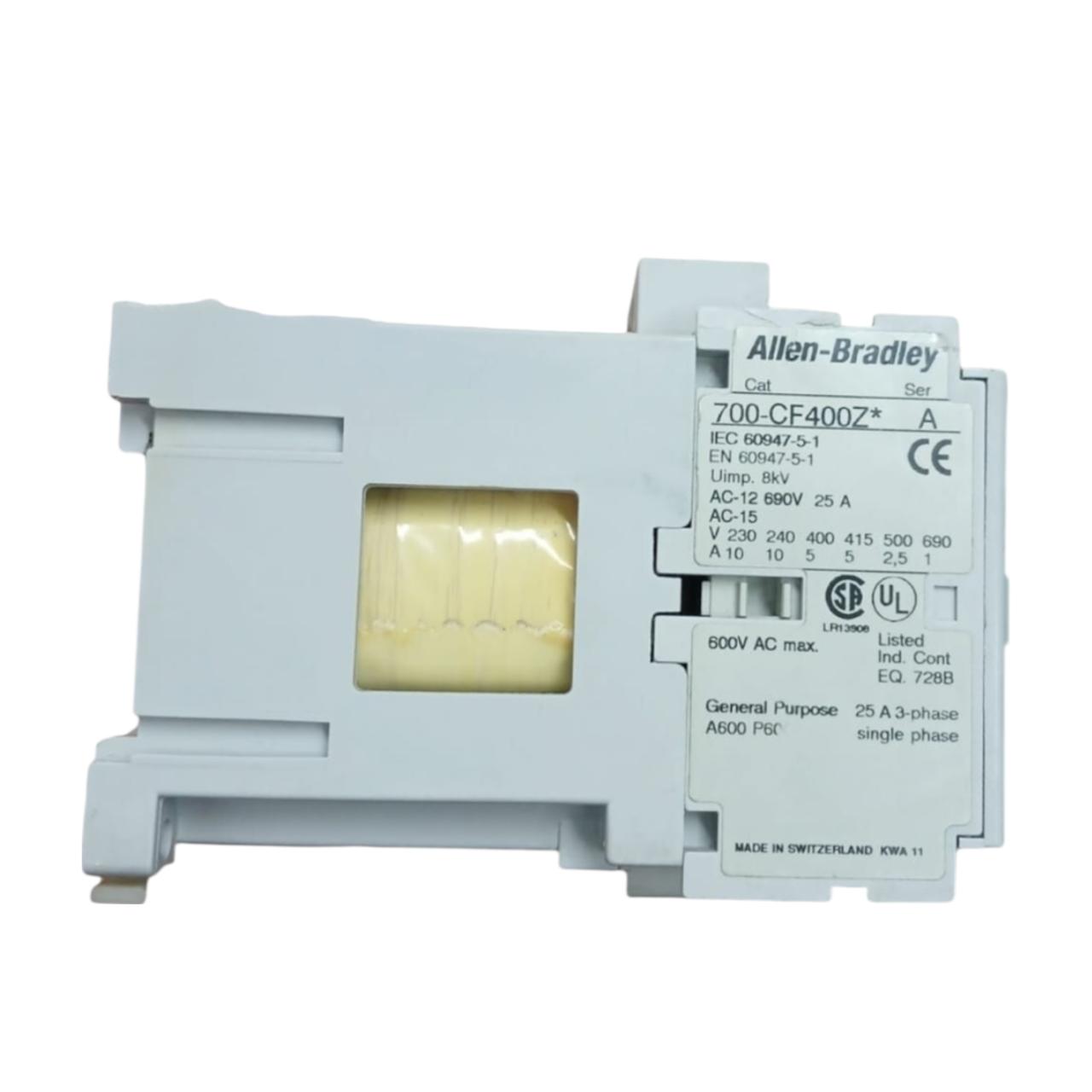 Allen Bradley 700-cf400z* Ser A relé de control industrial Con Detalle