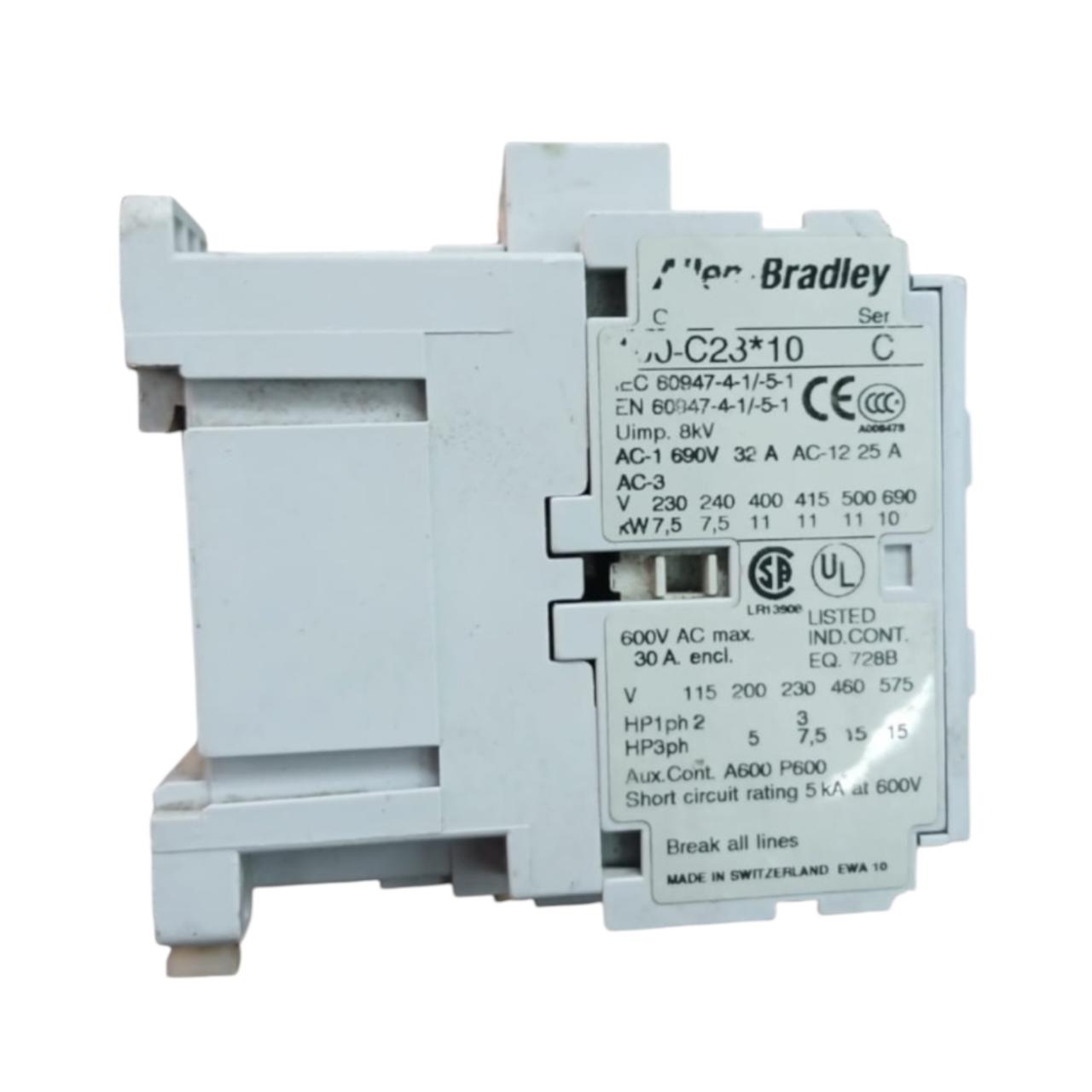 Allen Bradley 100-c23*10 Ser C contactor trifásico IEC Con Detalle