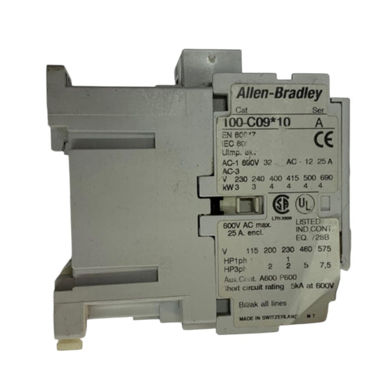 Allen Bradley 100-c09*10 Ser A contactor trifásico IEC Con Detalle