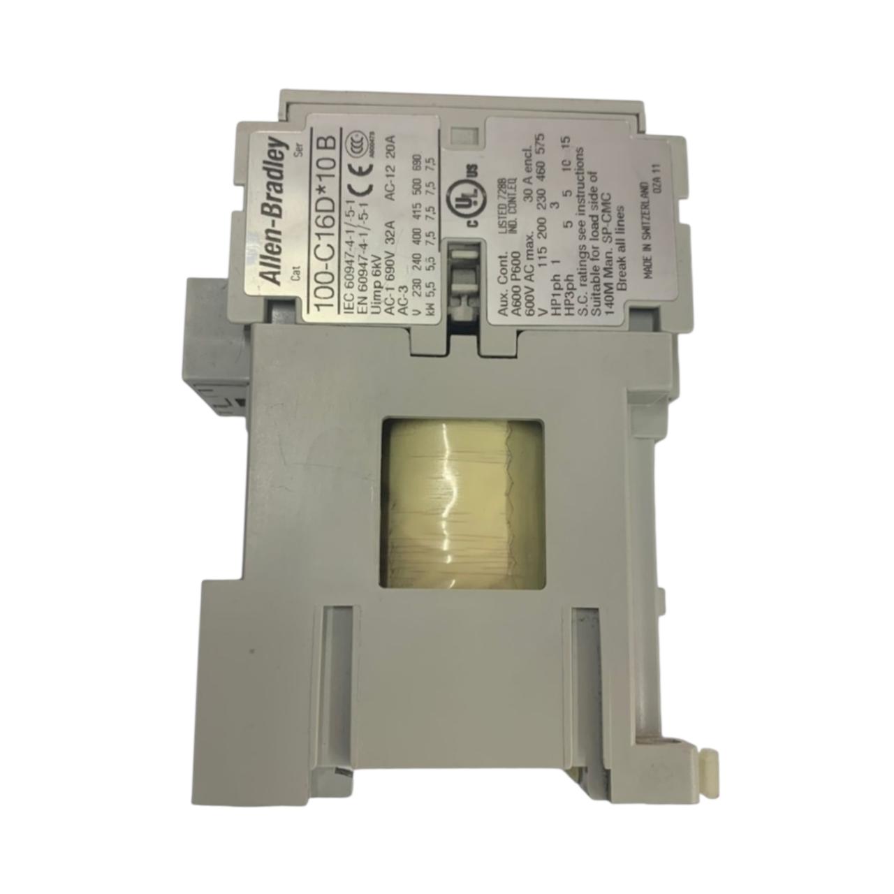 Allen Bradley 100-c16d*10 Ser B contactor monofásico