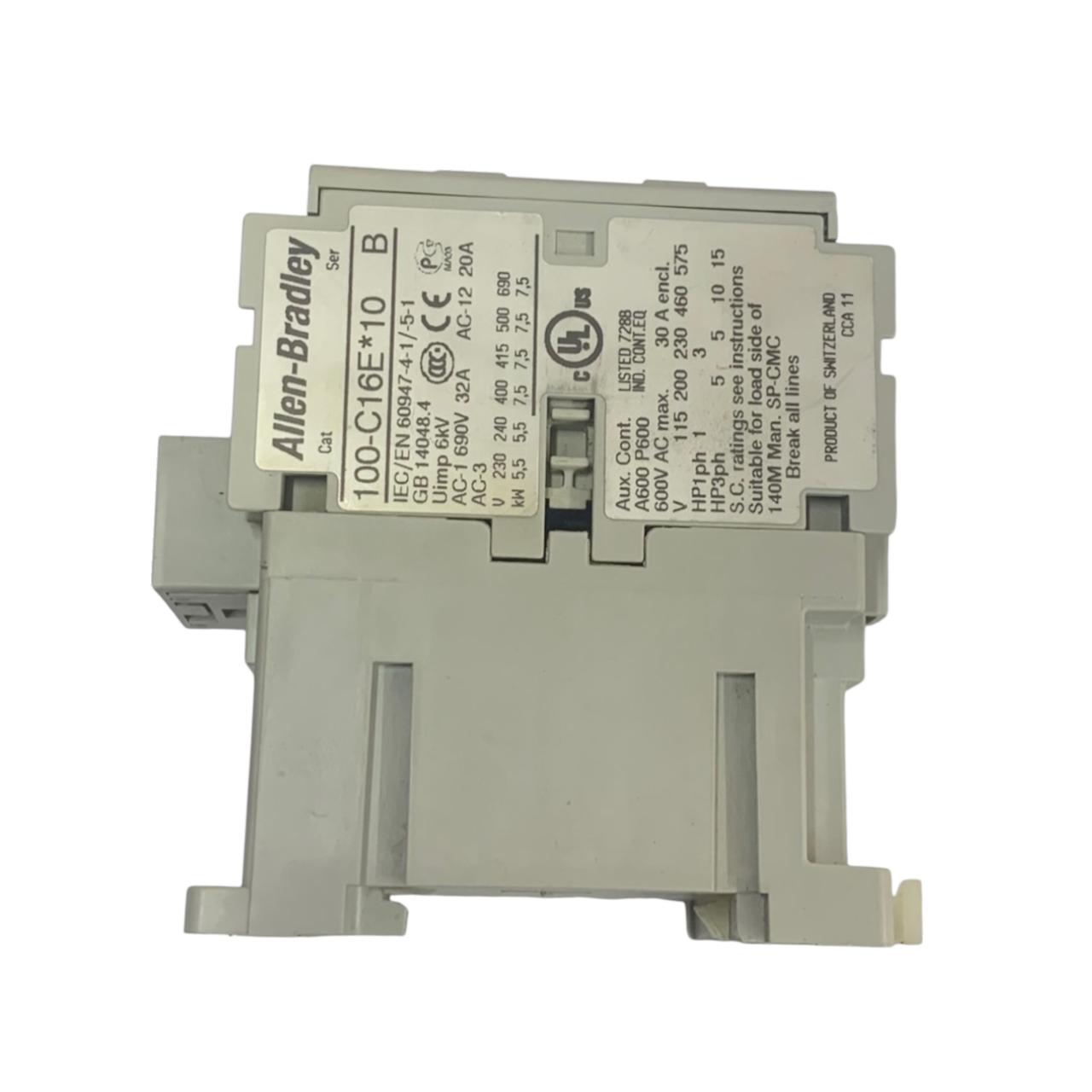 Allen Bradley 100-c16e*10 Ser B contactor trifásico