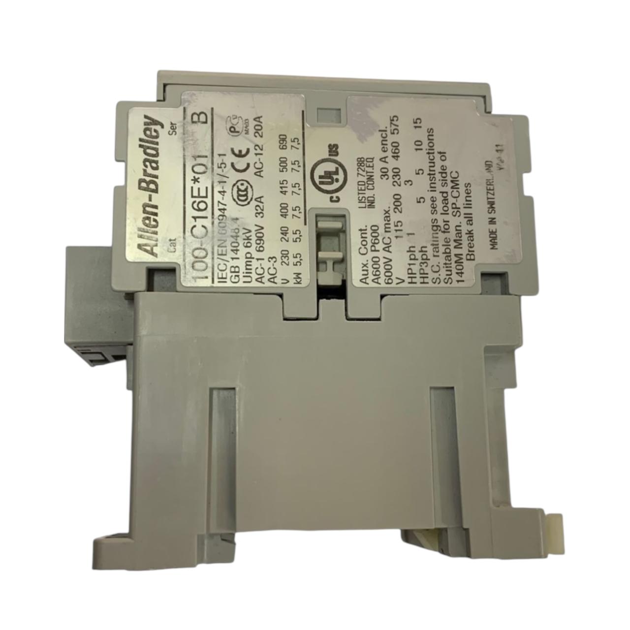 Allen Bradley 100-c16e*01 Ser B contactor trifásico