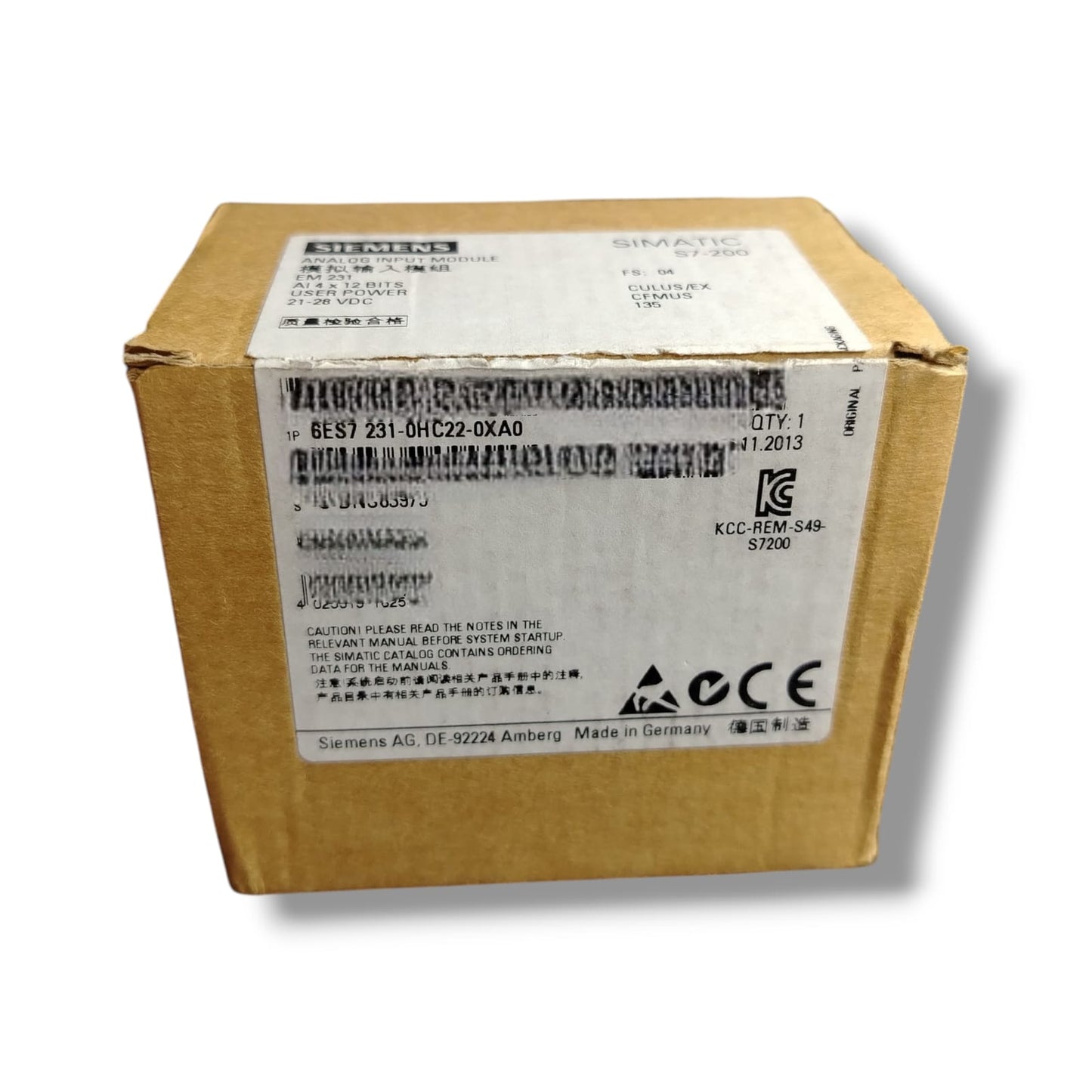Siemens 6es7 231-ohc22-0xa0 MÓDULO DE ENTRADA