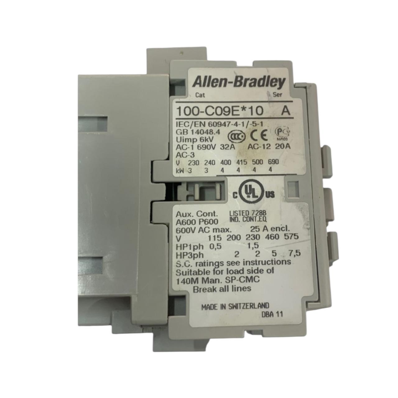 Allen Bradley 100-c09e*10 Ser A contactor IEC trifásico