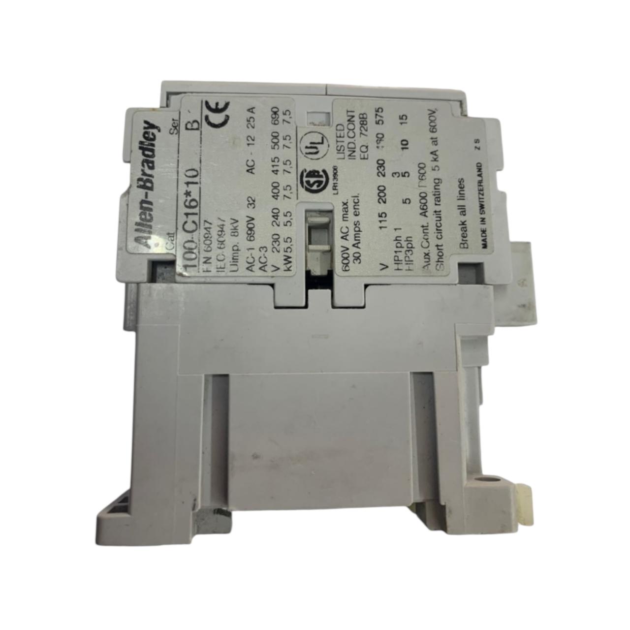Allen Bradley 100-c16*10 Ser B contactor trifásico