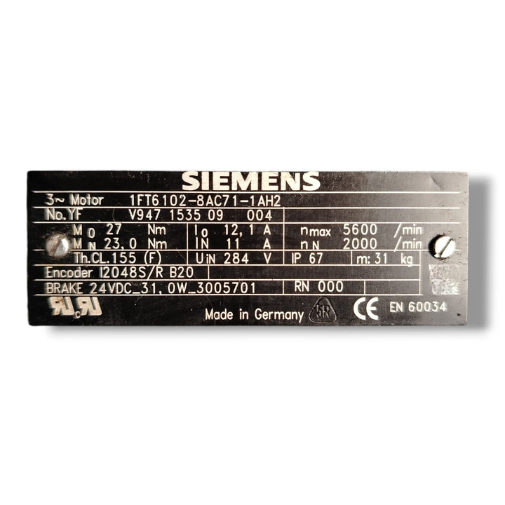SIEMENS 1FT6102-8AC71-1AH2