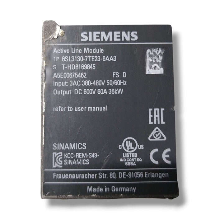 SIEMENS 6SL3130-7TE23-6AA3
